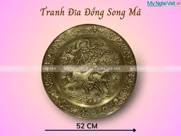 Tranh Đĩa Đồng "Mã Đáo Thành Công" - Quà Tặng Tân Gia Khai Trương